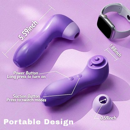 Mini Purple Sucking Vibrator