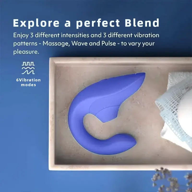 Blue U-Shaped Mini Vibrator