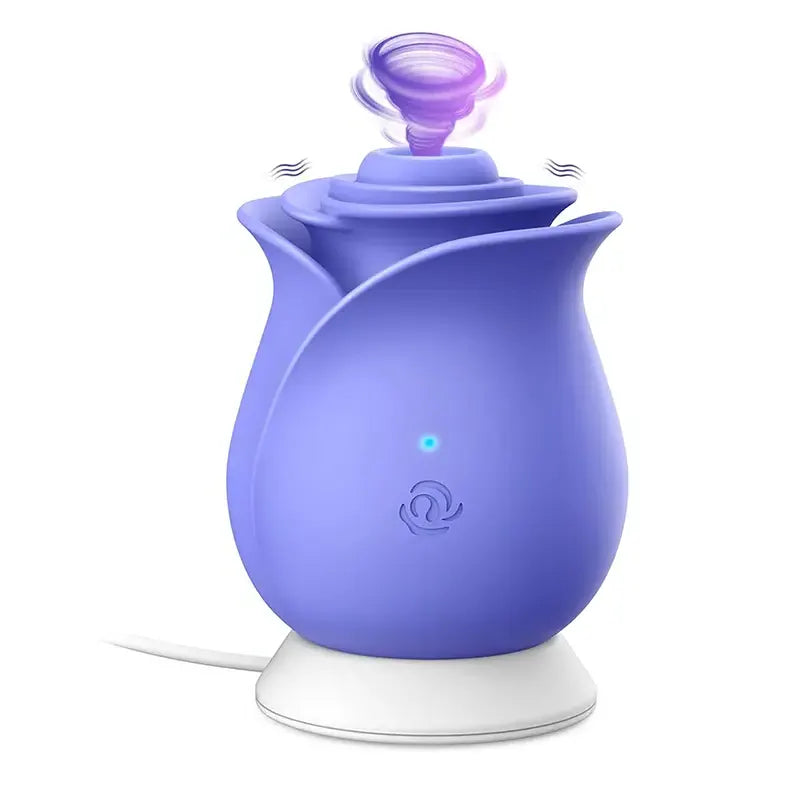 Blue Rose Clitoral G-Spot Sucking Masturbator