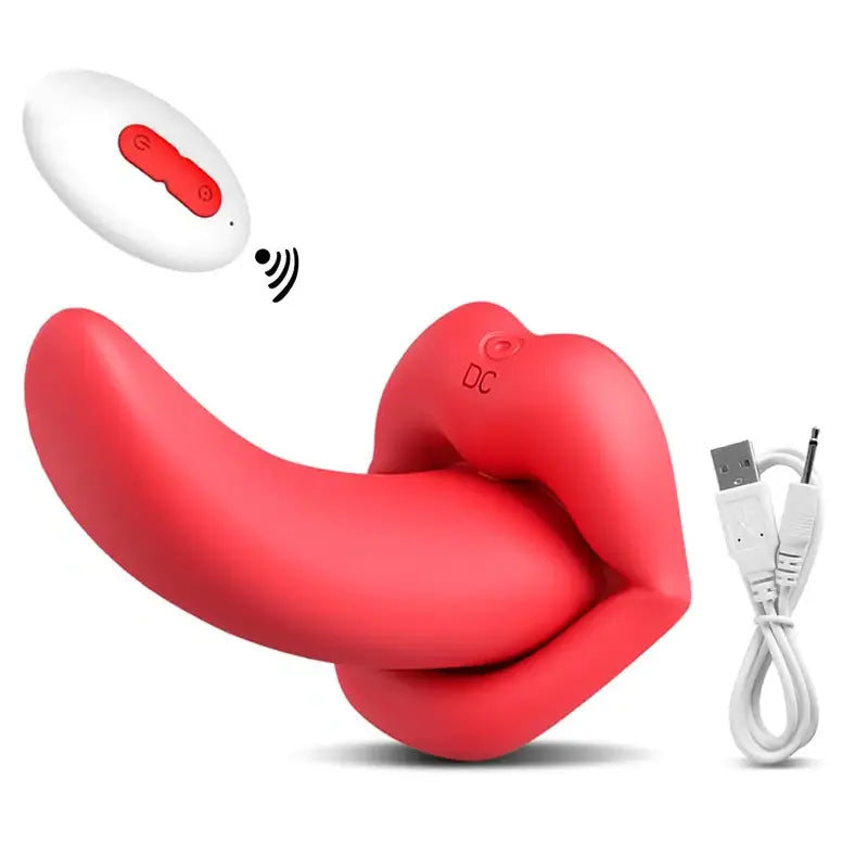 Red Lips and Tongue G-Spot Vibrator