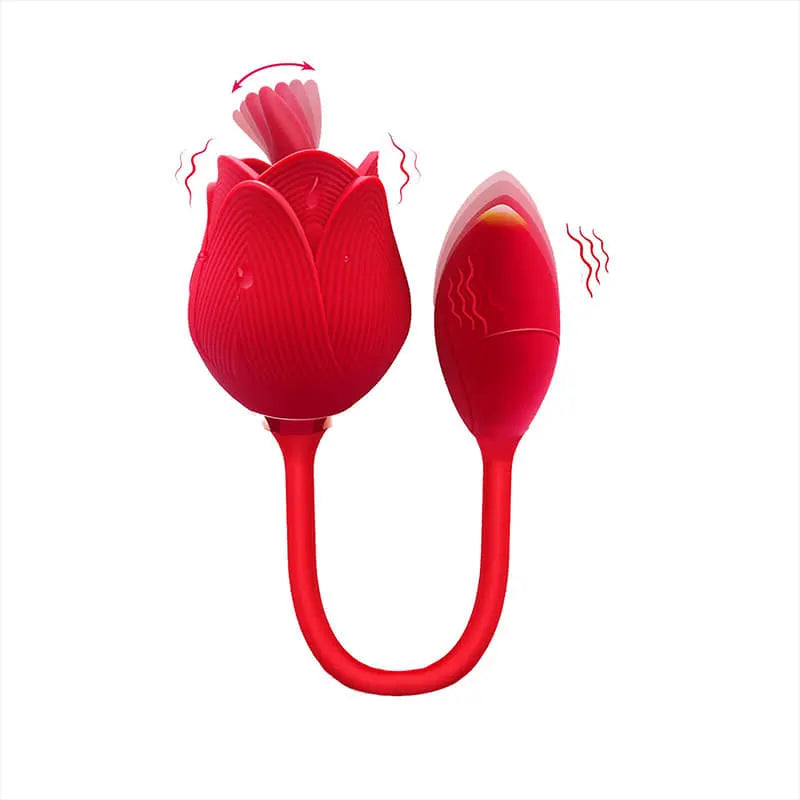 Rose Double Headed Tongue Vibrator
