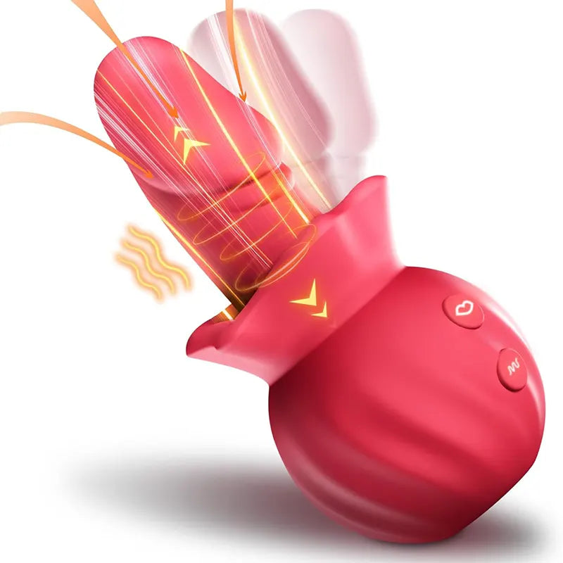 Rose Anal Vagina Pump Dildo