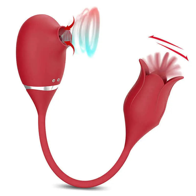 Rose Tongue-Licking Vibrator - 10 Modes