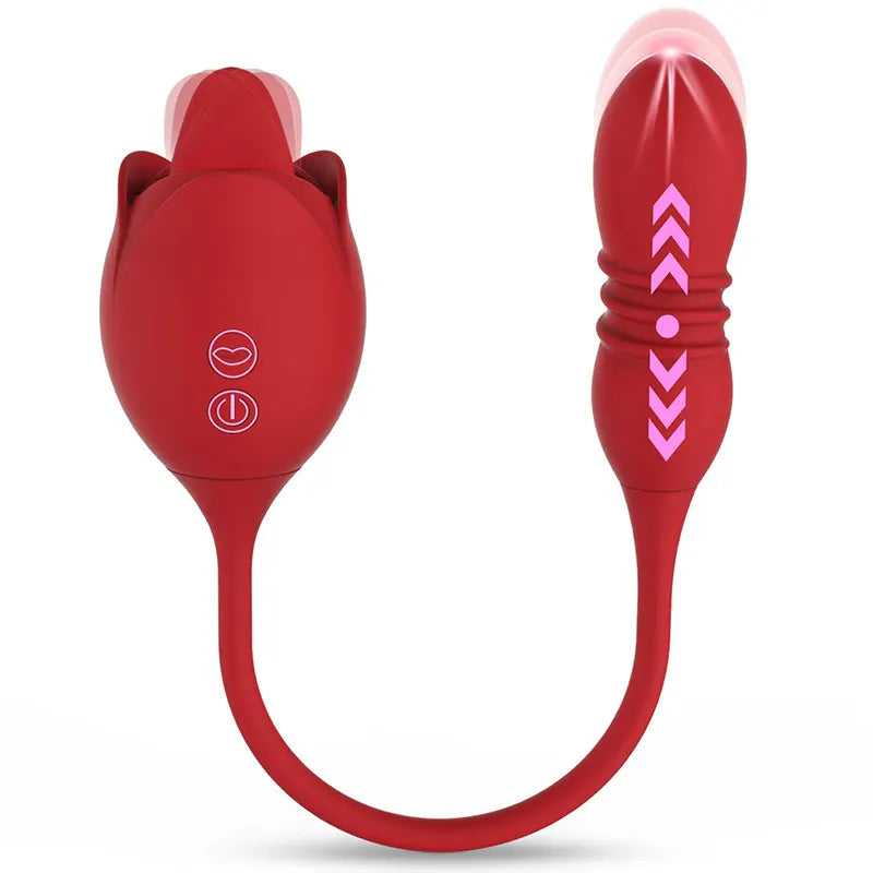 Rose Lick & Thrust Vibrator
