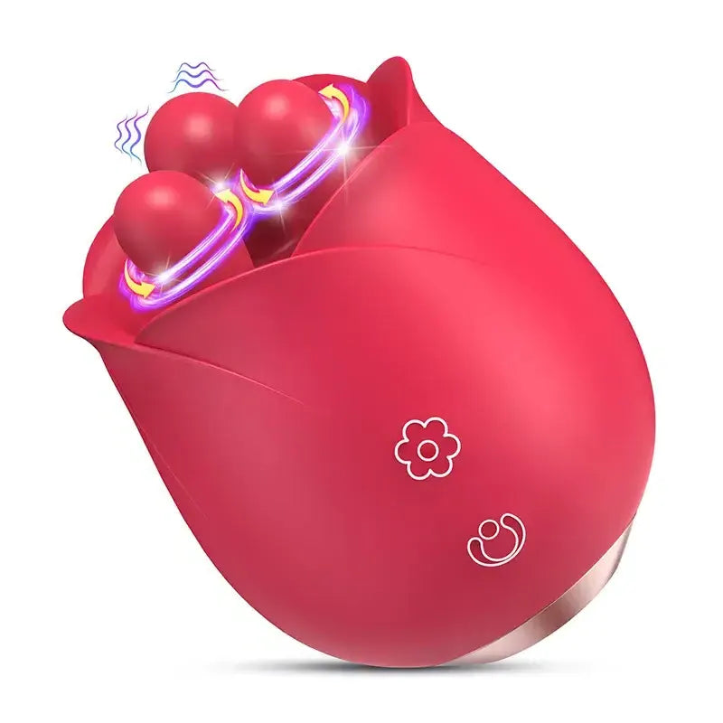 Rose Stimulator with Three Swivel Stroking Heads