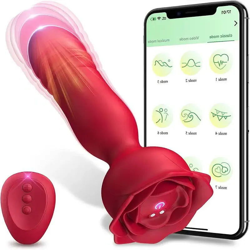 Rose Backyard Vibrating Anal Plug