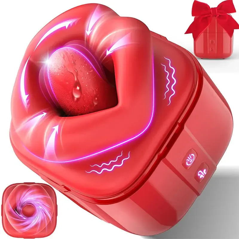 Gift Box Clit Sucker Tongue Vibrator