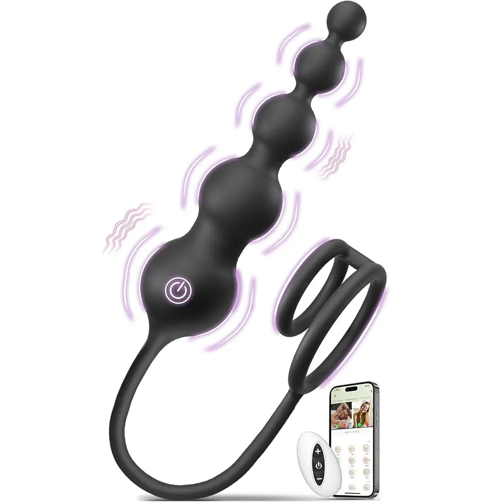 Remote Vibrating Cock Ring Plug Set