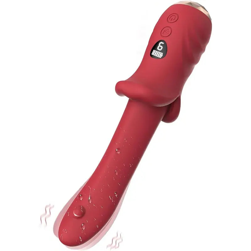 Rose Tongue Vibrator with LCD Display