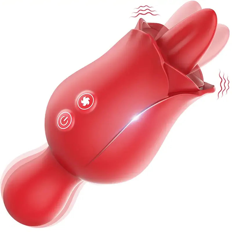 Rose Vibrating G-Spot Tongue Licker Masturbator