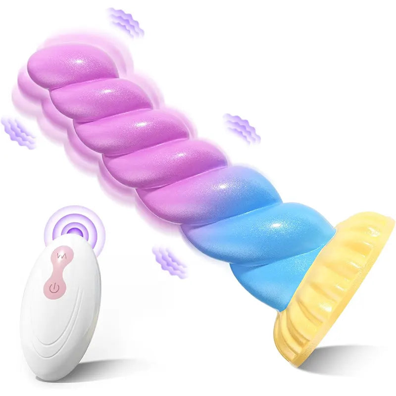 Remote-Controlled Screw-Thread Anal Vibrator