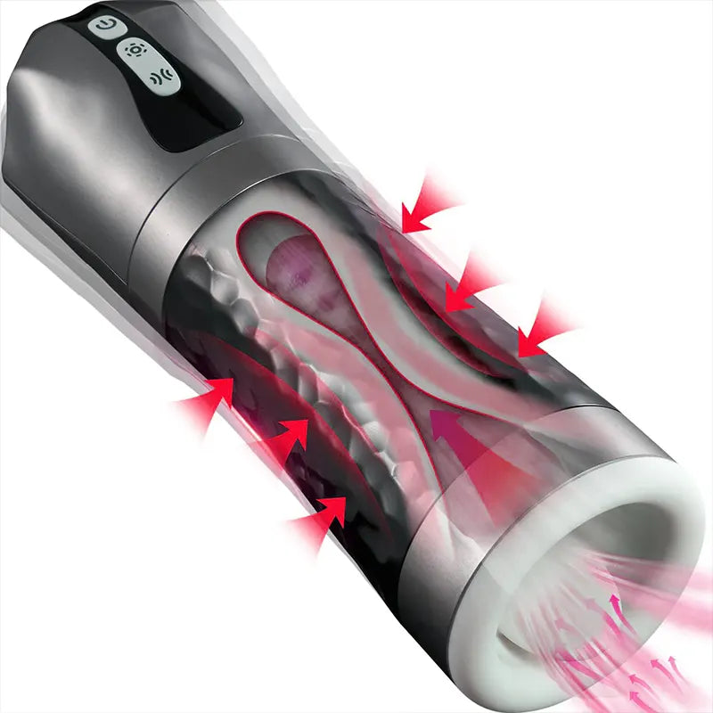 Throat Grip Suction Vibrating Masturbator