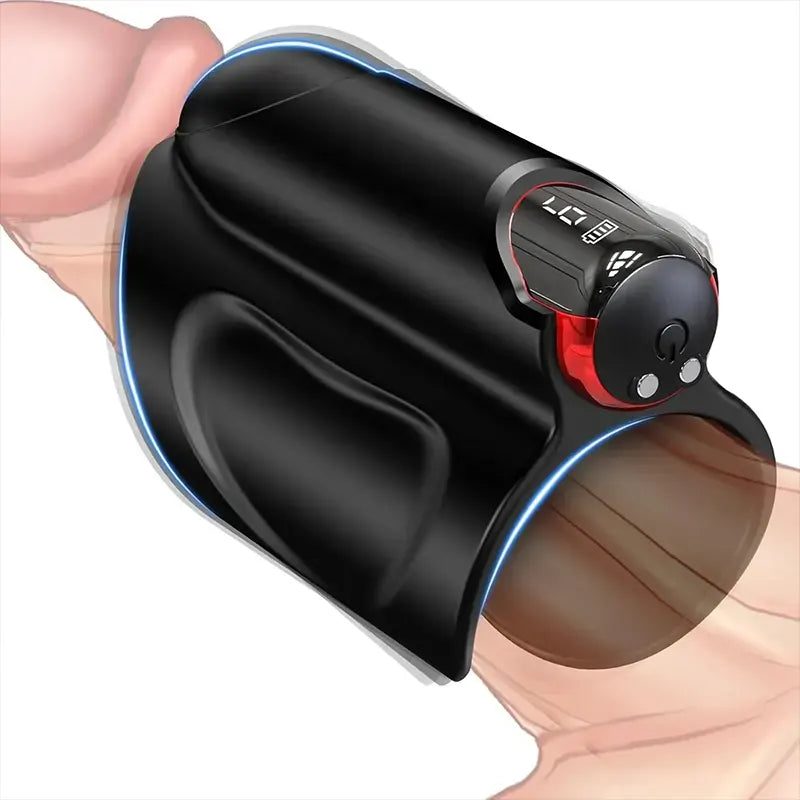 Vibrating Penis Stroker with LED Display