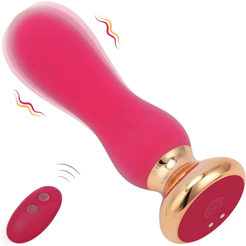 Vibrating Silicone G-Spot Butt Plug