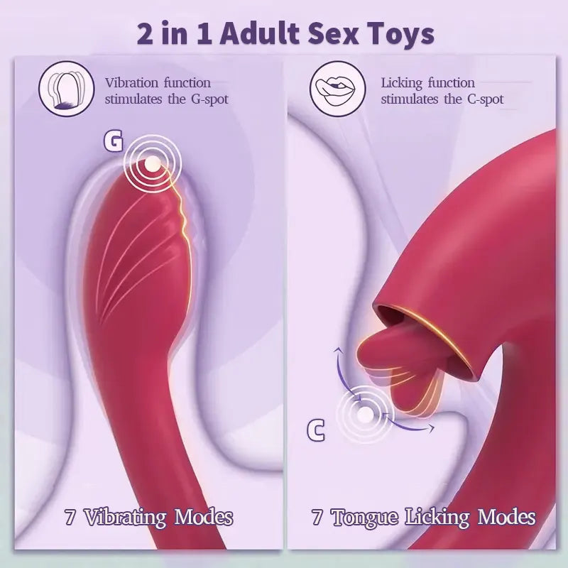 G-Spot and Clit Licking Vibrator
