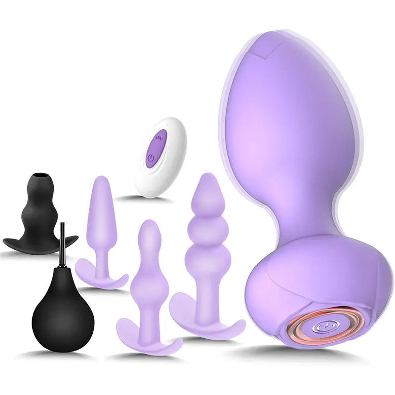 Remote-Control Vibrating Anal Plug Set