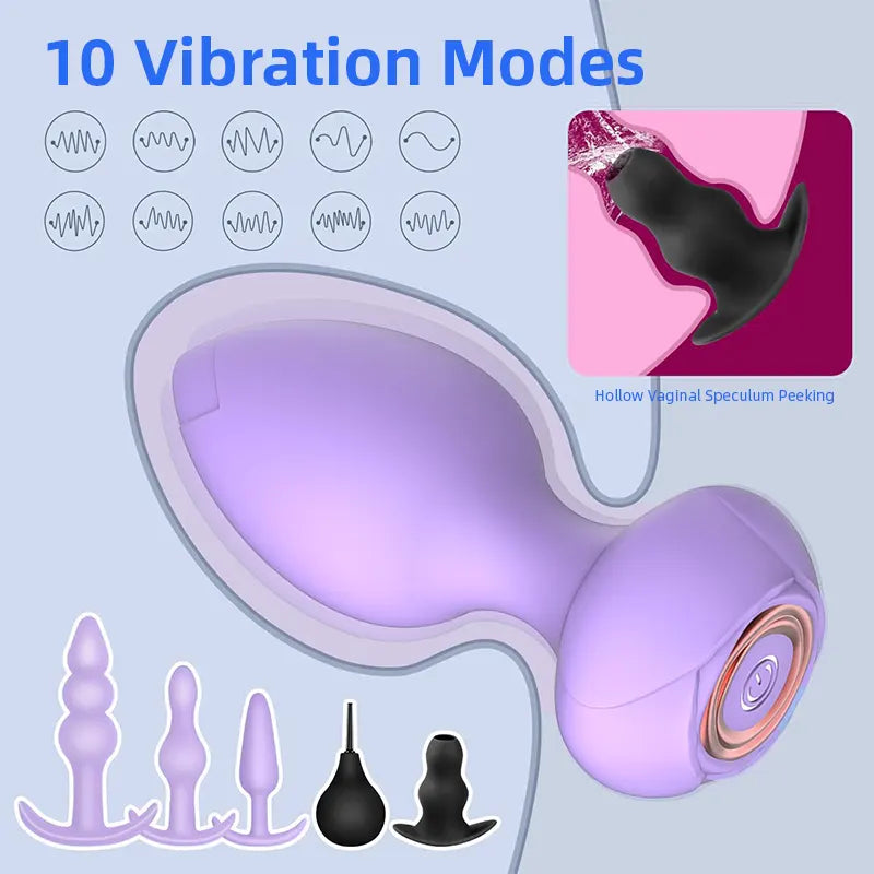 Remote-Control Vibrating Anal Plug Set