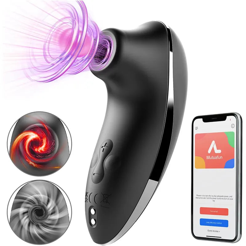 Heated Clitoral Suction Vibrator with Remote