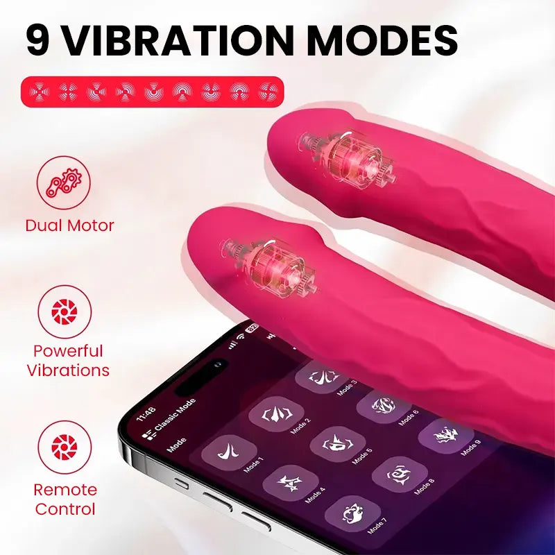 Remote Thrusting Realistic Silicone Dildo