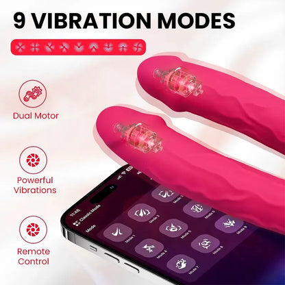 Remote Thrusting Realistic Silicone Dildo