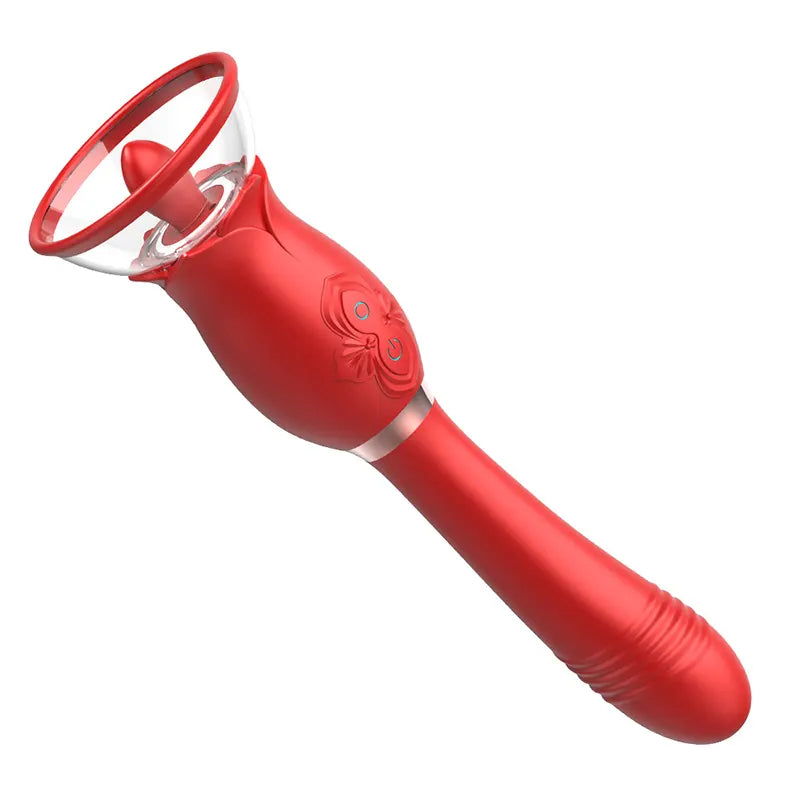 Telescopic Suction Rose Vibrator