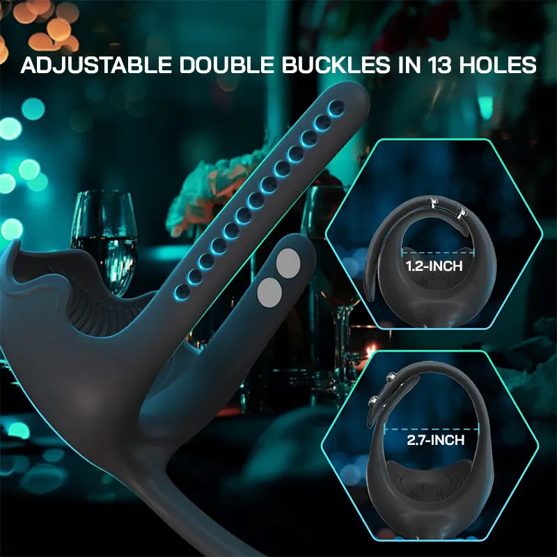 Vibrating Cock Ring with Anal Plug