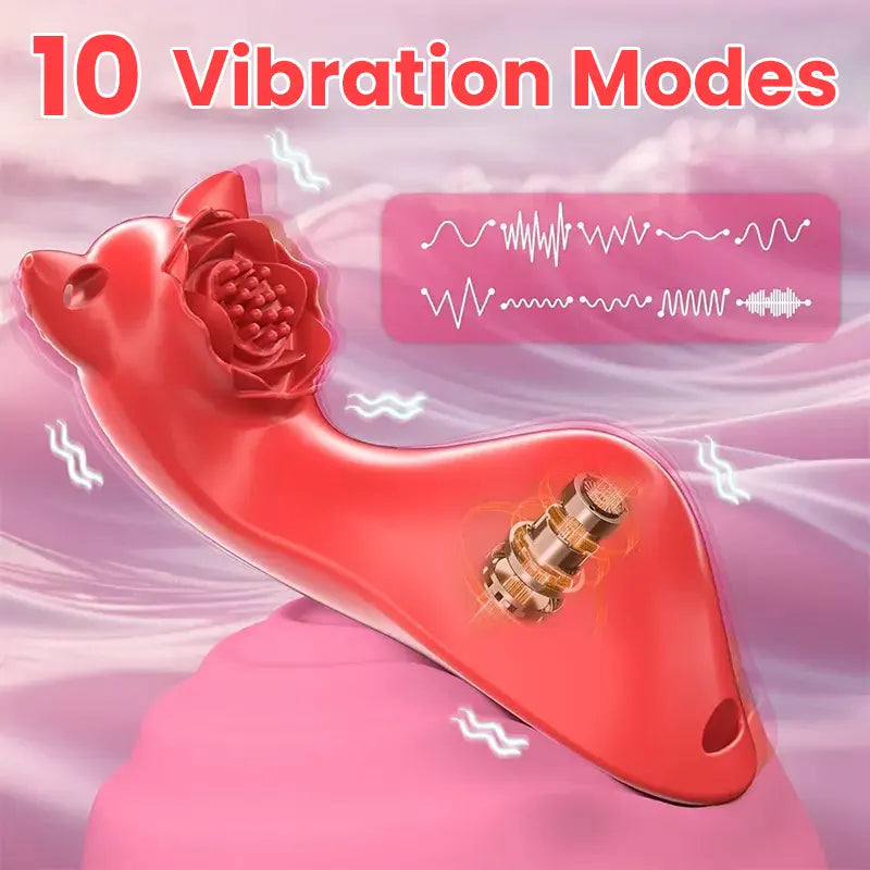 Remote-Control Rose Vibrator with Panty