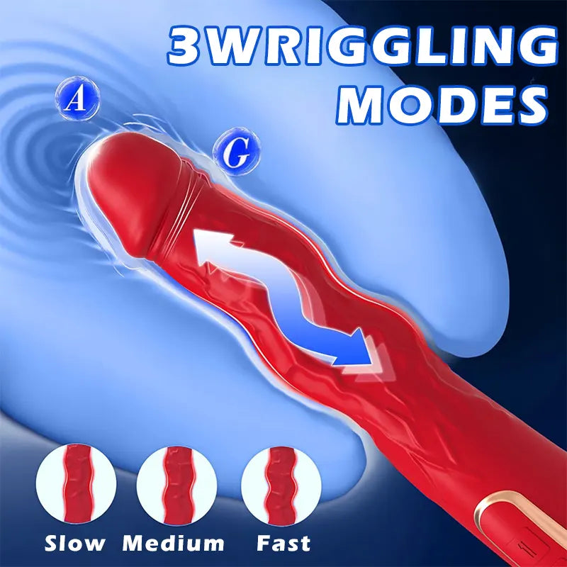 Realistic Wriggle Vibrator with Dual Pleasure