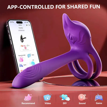 Fox Tail Vibrating Couples Pleasure Ring
