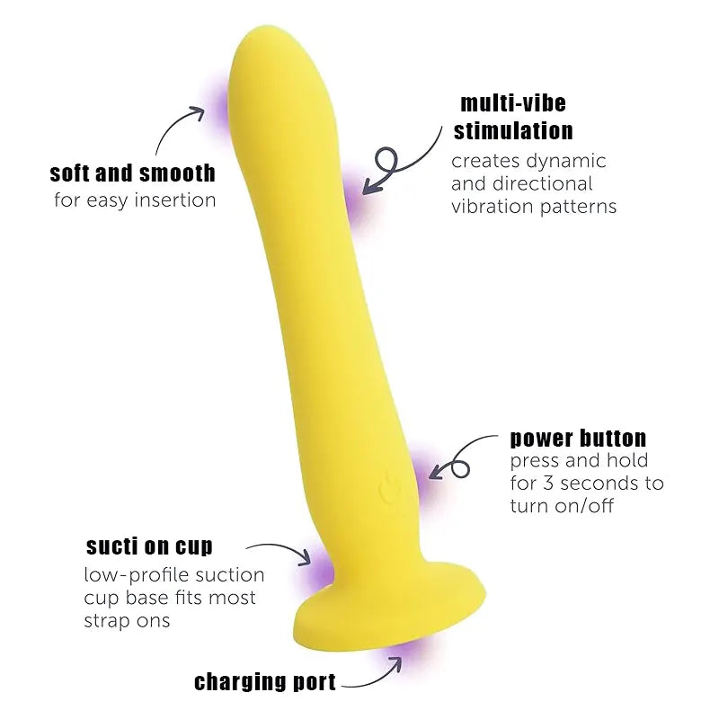 Realistic Yellow Suction Dildo Vibrator
