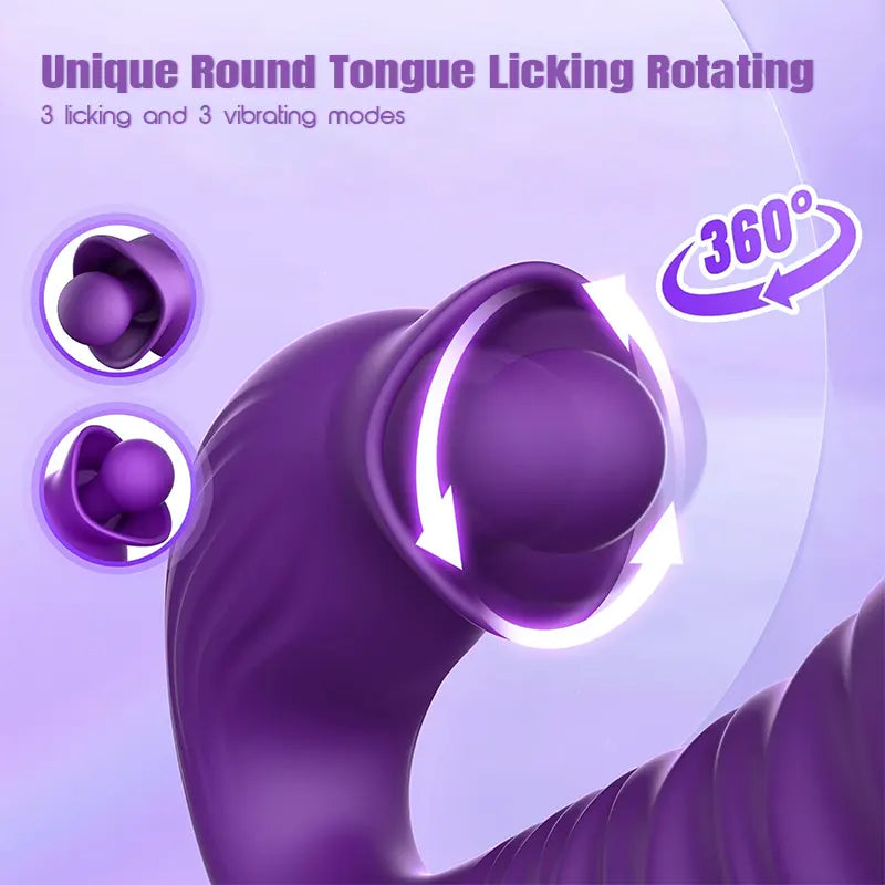 Thrusting Dual-Stimulation Clitoral Vibrator