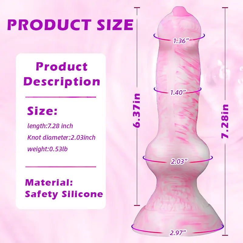 Pink Knot Fantasy Dildo for Beginners
