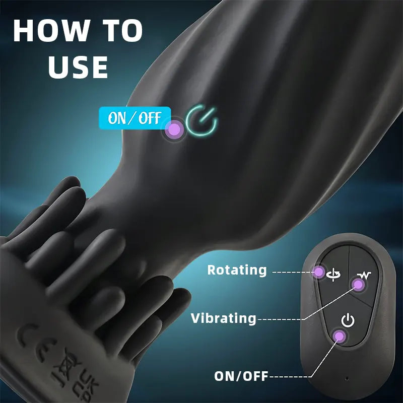 Rotating Vibrating Tentacle Anal Plug