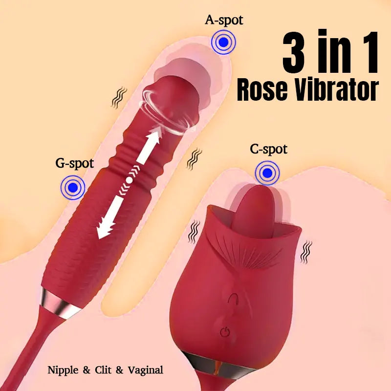 Rose Suck Lick Bullet Vibrator