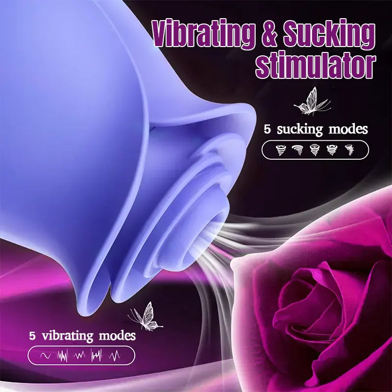 Blue Rose Clitoral G-Spot Sucking Masturbator