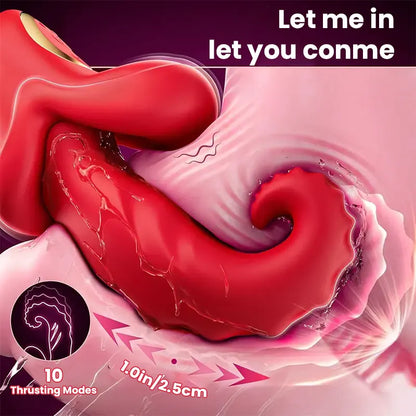 Thrusting Rose Toy with Licking Tongue