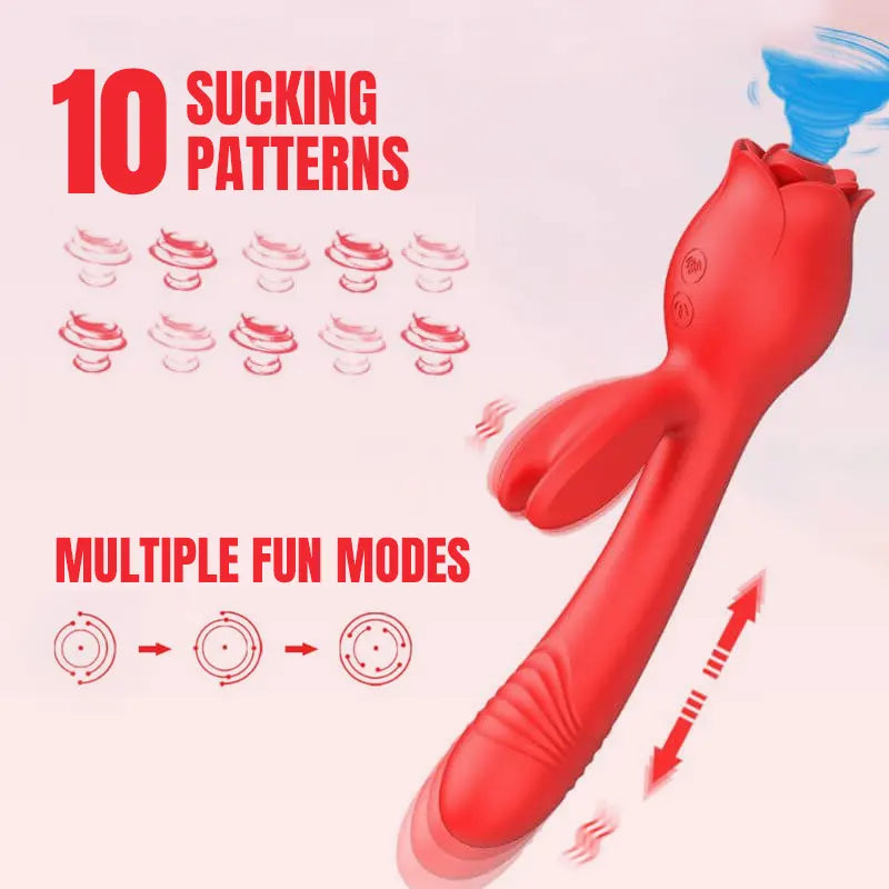 Rabbit Rose Vibrator with Telescoping Function