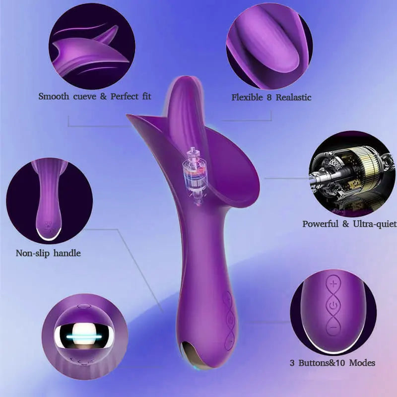 Female Tongue Clitoral Vibrator 10 Vibration Modes