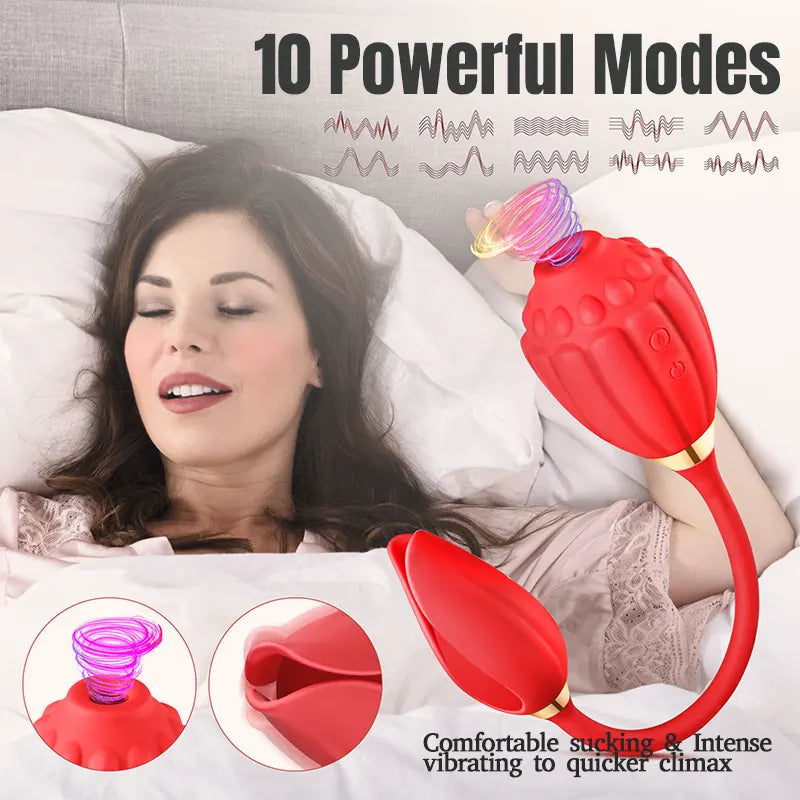 Rose Suck &amp; Vibe Pleasure Toy