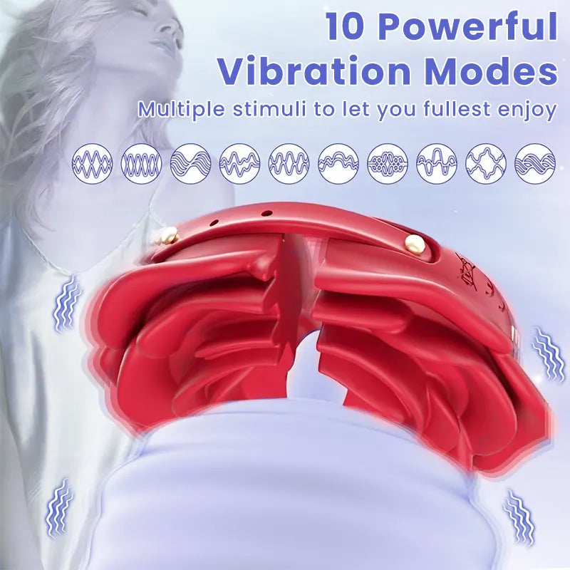 Rose Vibrating Nipple Clamp Toy