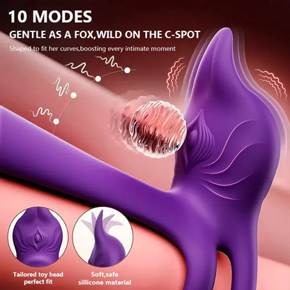 Fox Tail Vibrating Couples Pleasure Ring