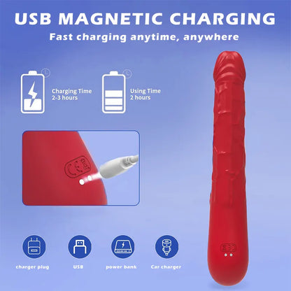 Realistic Wriggle Vibrator with Dual Pleasure