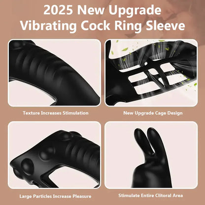 Remote-Control Vibrating Cock Cage Ring