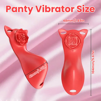 Remote-Control Rose Vibrator with Panty