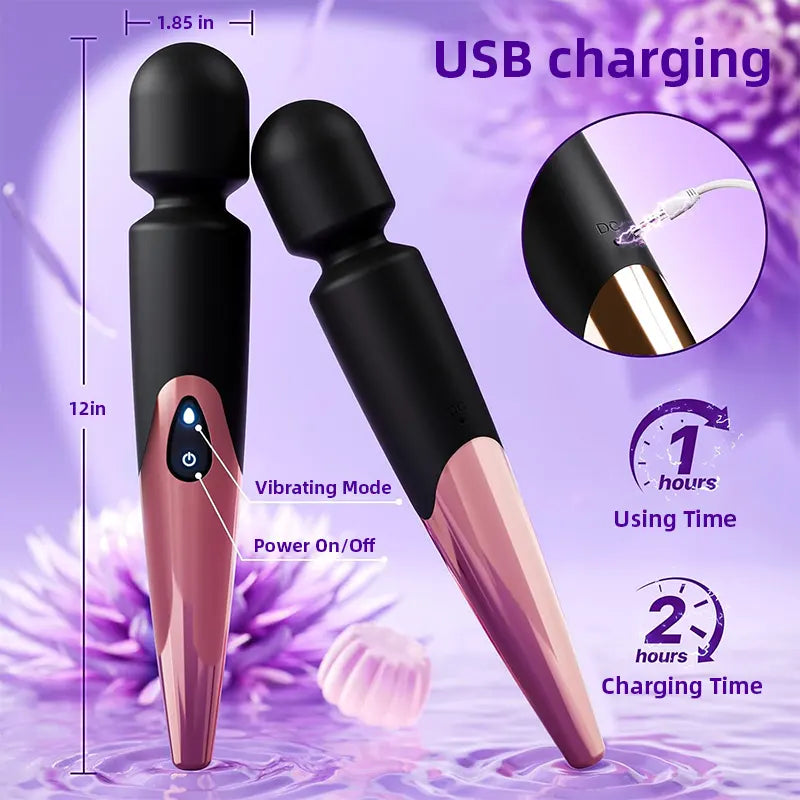 Rose Gold Female Wand Vibrator