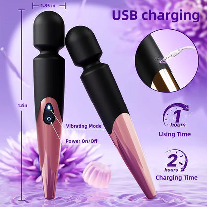 Rose Gold Female Wand Vibrator