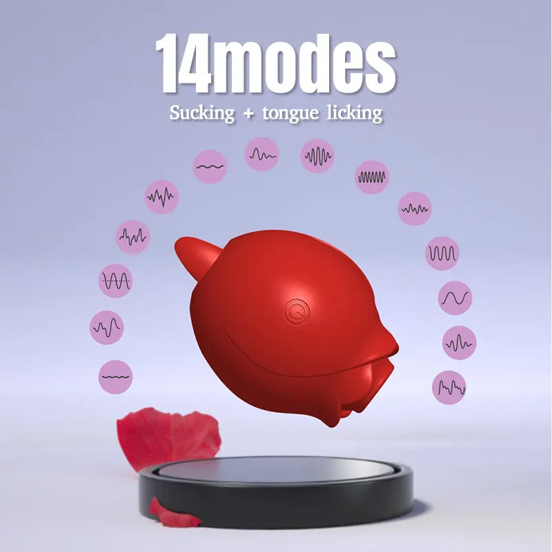 Rose Sucking Tongue Stimulator