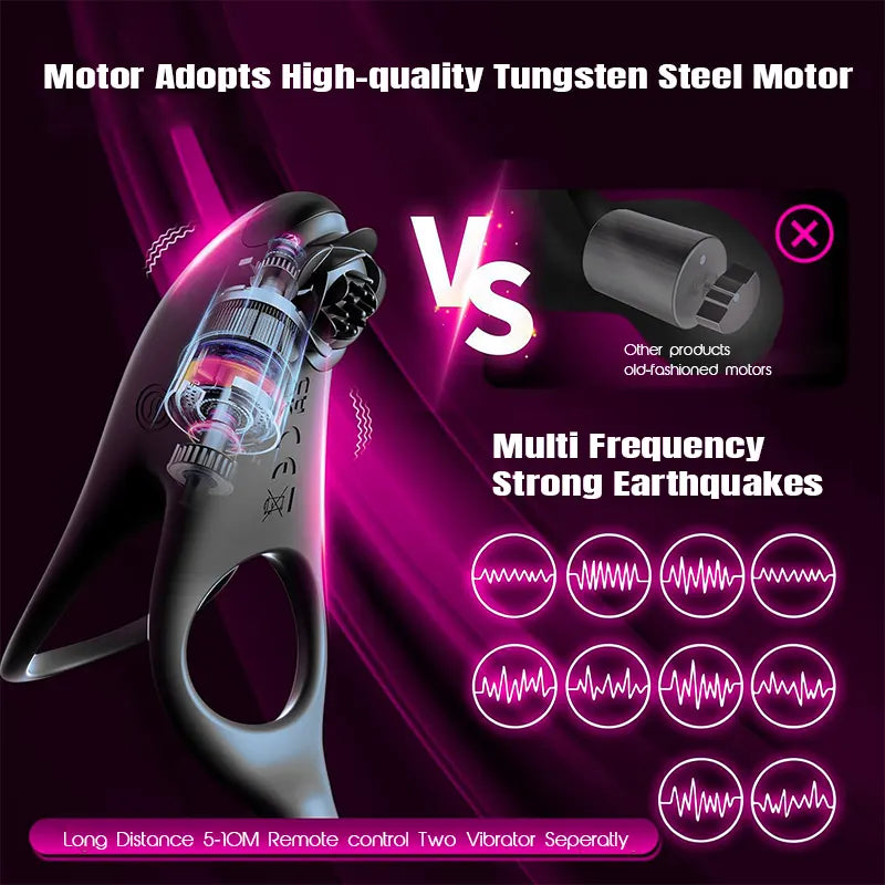 Remote-Controlled Dual Vibrating Ring