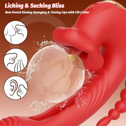 Rose Vibrator with Thrusting and Licking