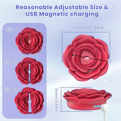 Rose Vibrating Nipple Clamp Toy